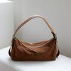 Small Niche Design, High-end Casual Frosted Cowhide, Lazy Retro Underarm Shoulder Crossbody Bag for Women
