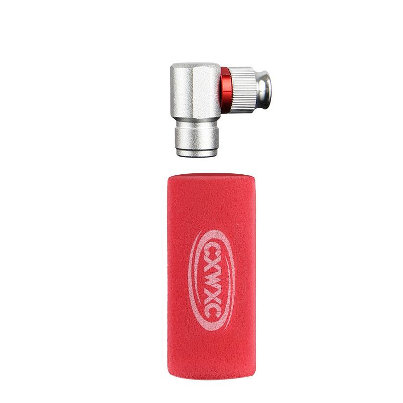 CXWXC Bicycle CO2 Pump Schrader Presta Portable Mini Tire Tube CO2 Cartridge Safety Automatic CO2 Air Inflator Bike Accessories P10-Silver