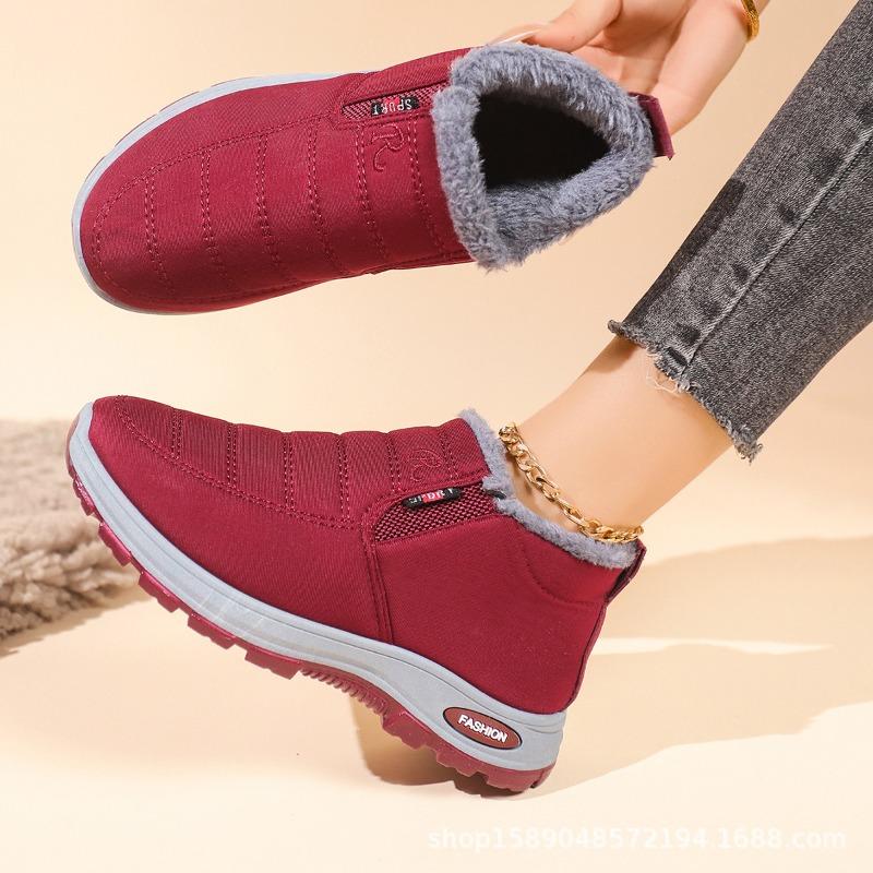 New cotton shoes for men and women, old Beijing velvet warm short boots, casual cotton boots, snow boots for women