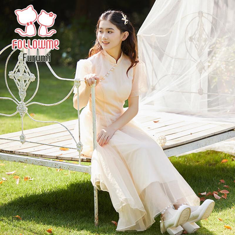 Fuluomi Girls' New Chinese Style Elegant Dress