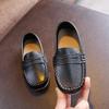 Boys' Slip-On Oxford Loafers Spring Autumn Soft PU Leather Toddler Shoes Black White School Uniform Shoes for Kids