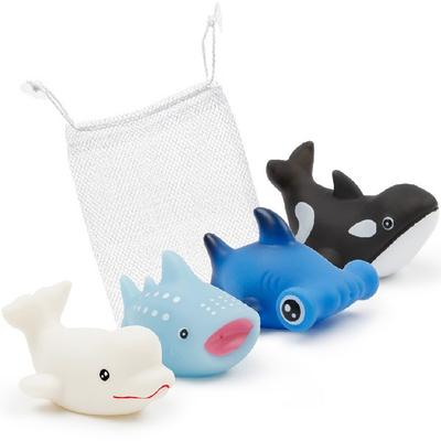Yekko Mom LED Water Play Friends 4-piece D Set + Mesh Bath Play Toys Korean Childrens Toys