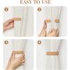 Macrame Curtain Tie Back Hand Woven Cotton Rope Back Tying Strap Versatile Tie for Drapes Blinds and Home Decor