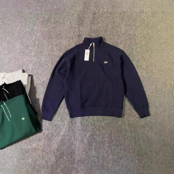 Felpa con cappuccio unisex in spugna con mezza zip ricamata e colletto alto