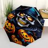 1pc Halloween Spooky Automatic Folding Umbrella, Lightweight Retractable Compact Travel Umbrella, 8-Rib Sturdy Frame077