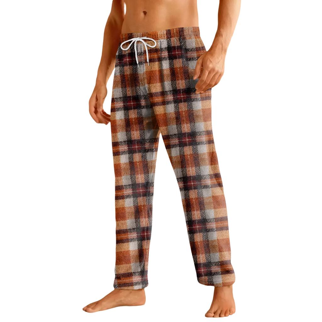 Men's Home Soft Pajama Pants Drawstring With Pockets Casual Sports Pants
