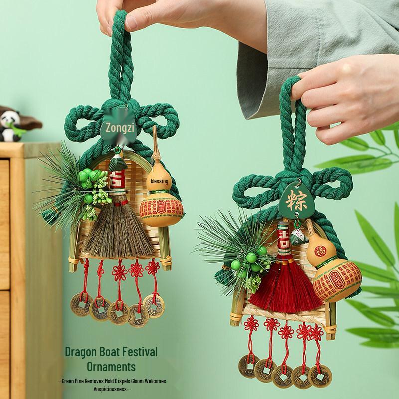 Dragon Boat Festival Blessing Gourd & Knot Door Hanging