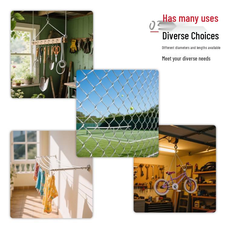 304 Stainless Steel Multi-Strand Soft Wire Rope for Industrial Lifting and Clothesline