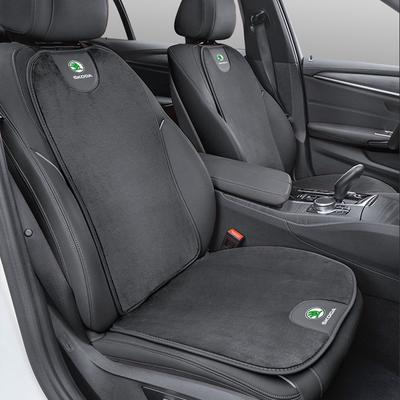 Car Seat Cover Backrest Pad Cushion Plush Interior Accessories For Octavia Superb Rapid Kodiaq Karoq Fabia Kamiq Enyaq RS