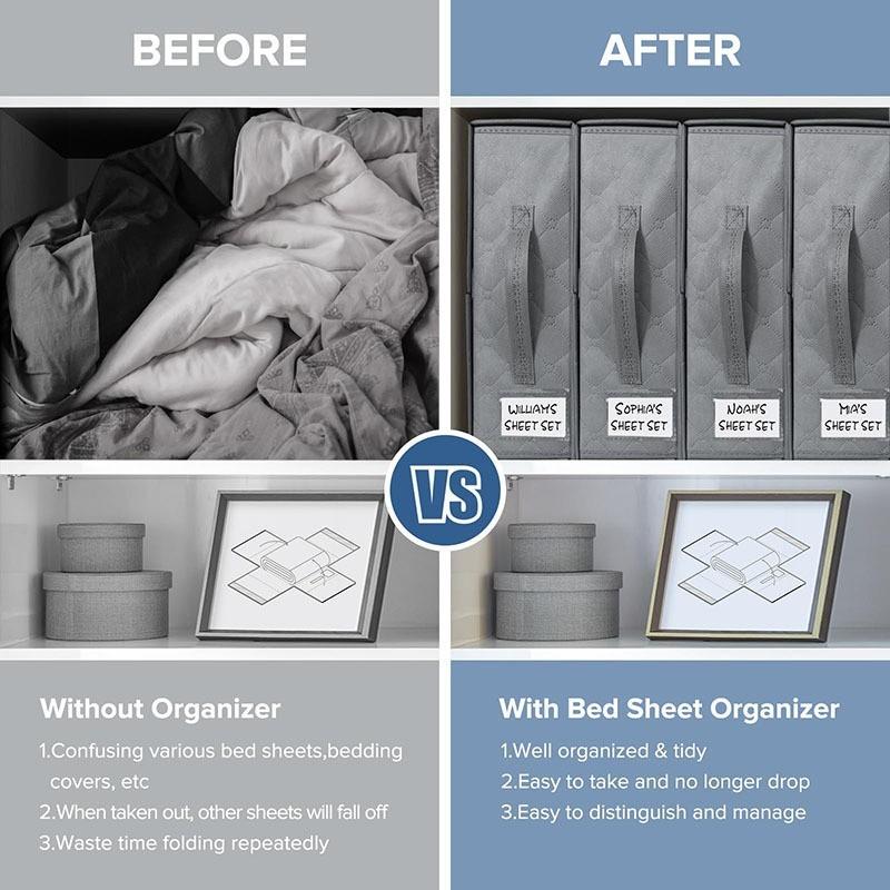 Non-woven foldable bed sheet clothing wardrobe storage box dust-proof storage box with lid organizing storage box