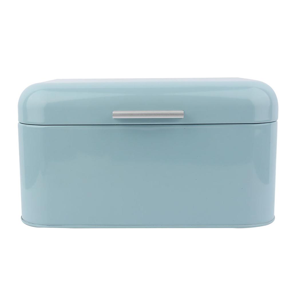 Solid Color Retro Metal Bread Bin Box Large Capacity Kitchen Storage Container