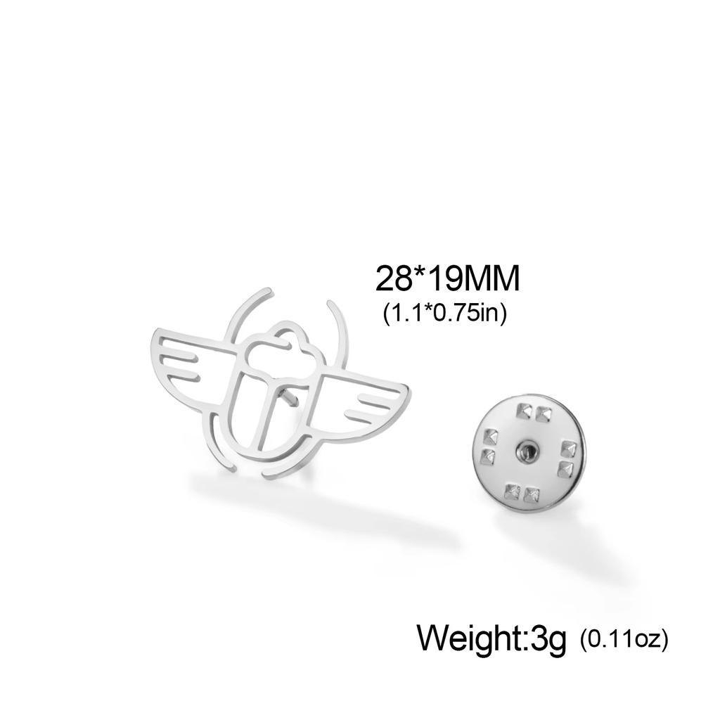 Lucktune Edelstahl Metall Pin Brosche Hexenknoten Flugzeug Ankh Kreuz Lebensbaum Broschen Für Männer Damen Hemd Abzeichen Geschenk
