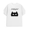 European Size Meow Cat Tee Features Cat Graphics On Women'S T-Shirts Made from , Weighing . These White Shirts Are Stylish