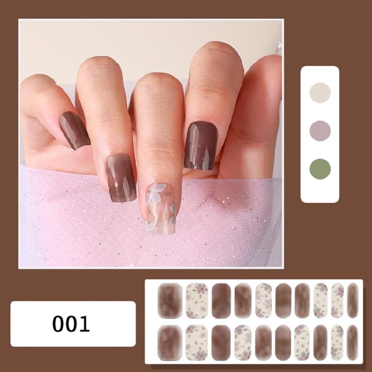 20Pcs Multi-Colors Nail Polish Strips Adhesive Gel Nail Sticker Gel Nail Strips