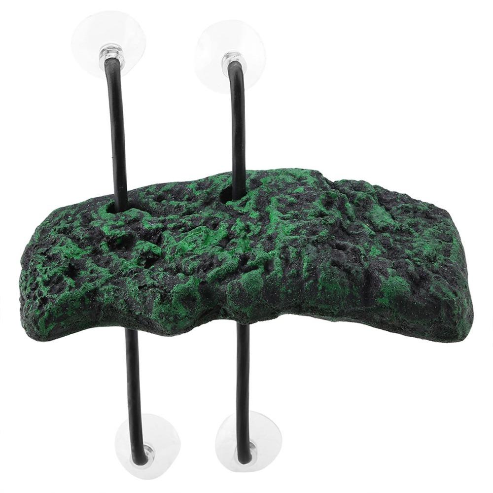 Ornament Suction Cup Turtle Basking Island Safe Resin Water Turtle Island Floating Green Turtle Semi Aquatic Island Aquarium