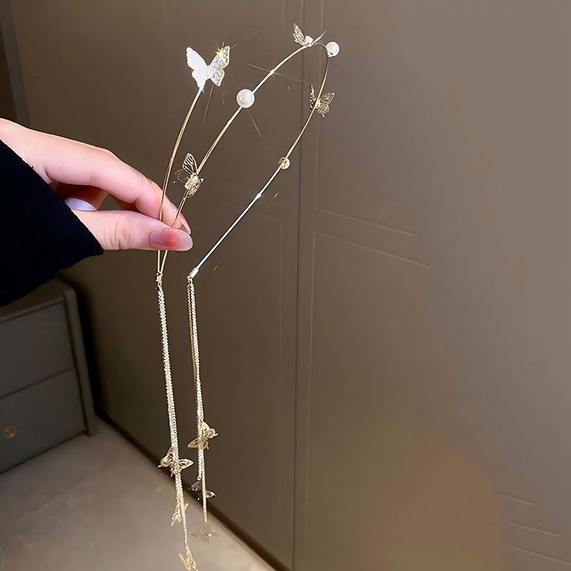 1pc Women's Fashion Hair Accessory Romantic Crystal Pearl Tiara for Daily Parties Holidays Wearing Women's Hair Band Hair Hoop