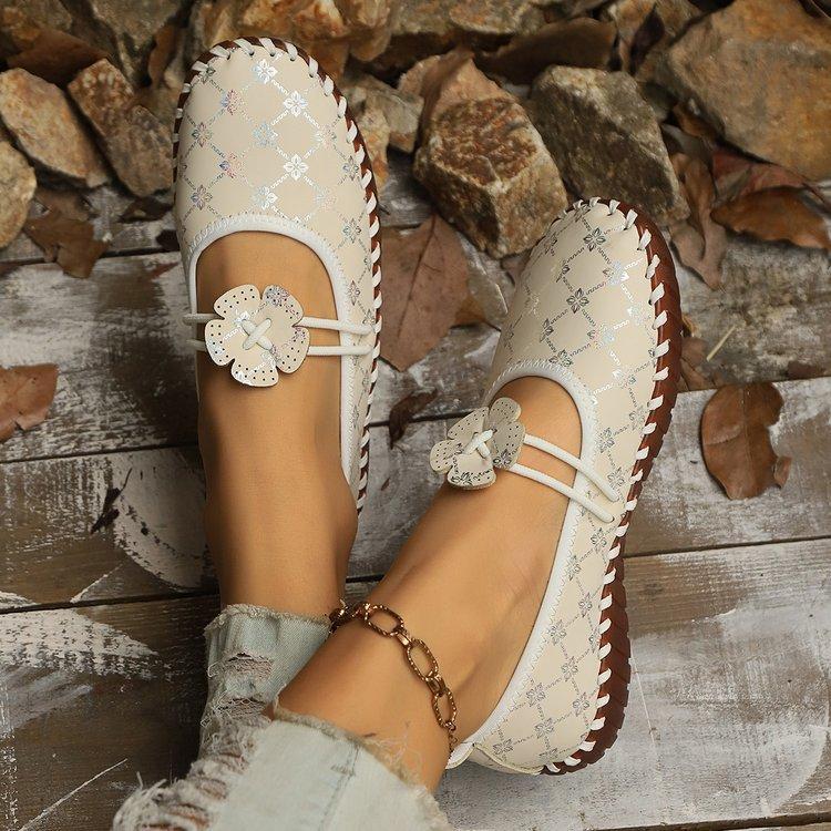 European and American large-size hand-sewn soft-soled casual single shoes, new graffiti breathable lazy