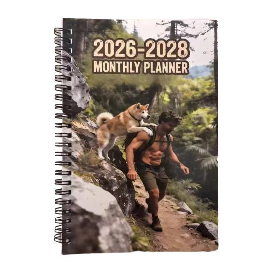 2026-2028 Månedlig Planlegger 3-års Planlegger Bok Jan. 2026 - Des. 2028 36-måneders kalender med tvillingtrådbinding for skolearbeid