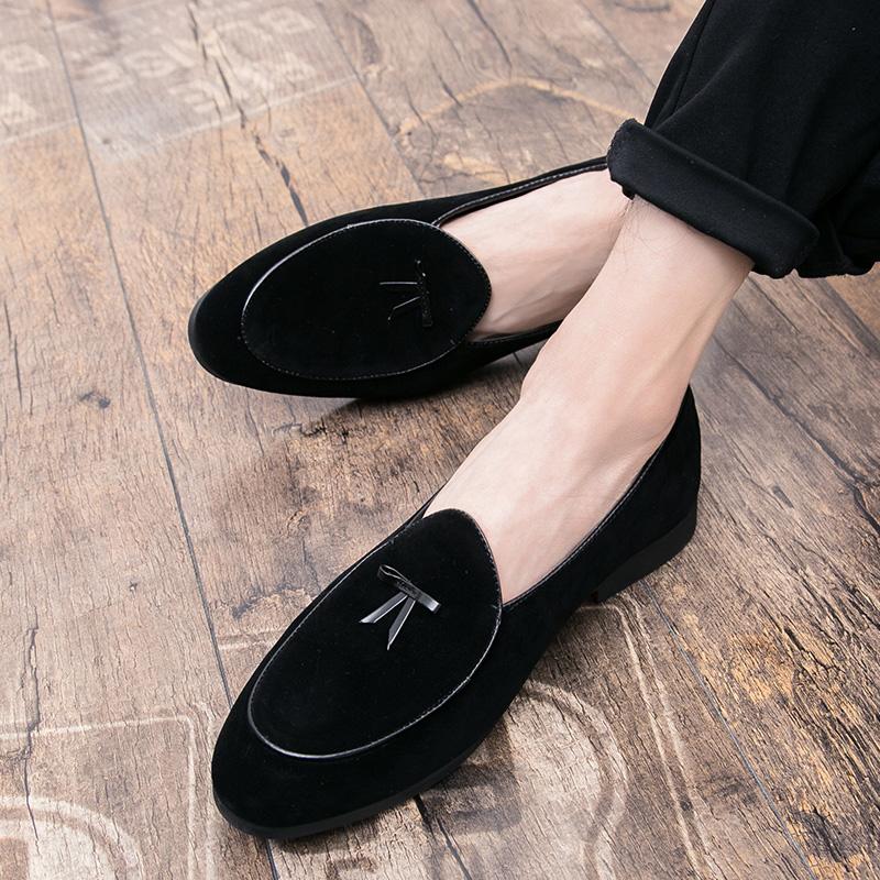 Fashion Men Fashion Dress Shoes European Styl One Step Comfortable Business Brand Le Fu Shoes Luxury Social Shoes Size 38-44 Men Shoes