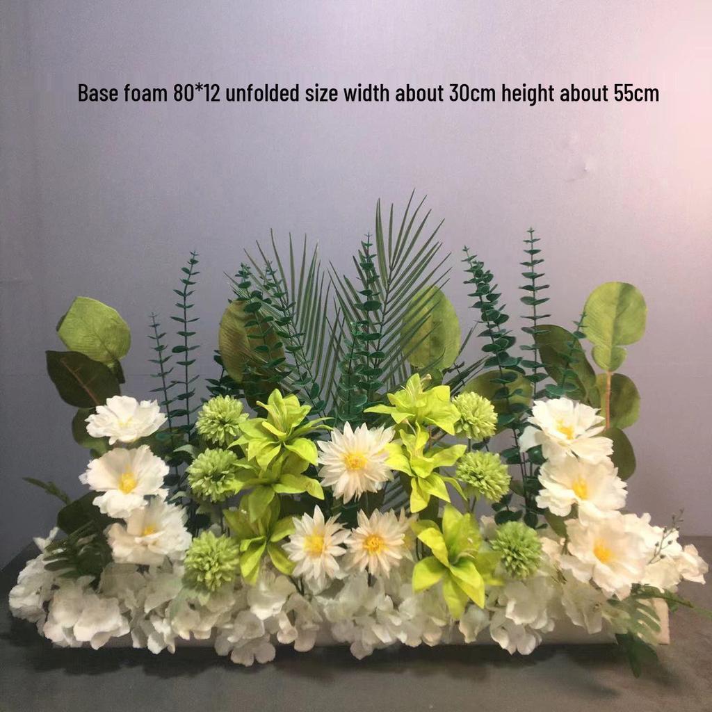 Großes Seidenblumen Hochzeitsgang & T-Bühnen Dekorationsset