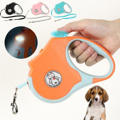 5M Retractable Pet Leash with LED Flashlight Portable Multifunctional Automatic Telescopic Puppy Safety