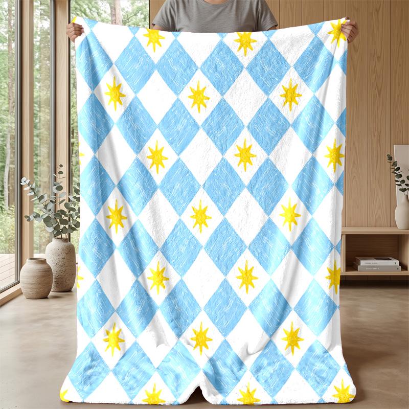 Argentina national football team Theme blanket Soft Flannel Blanket Plush Throw Blanket Cozy Sofa Bed Blanket for Home Decor