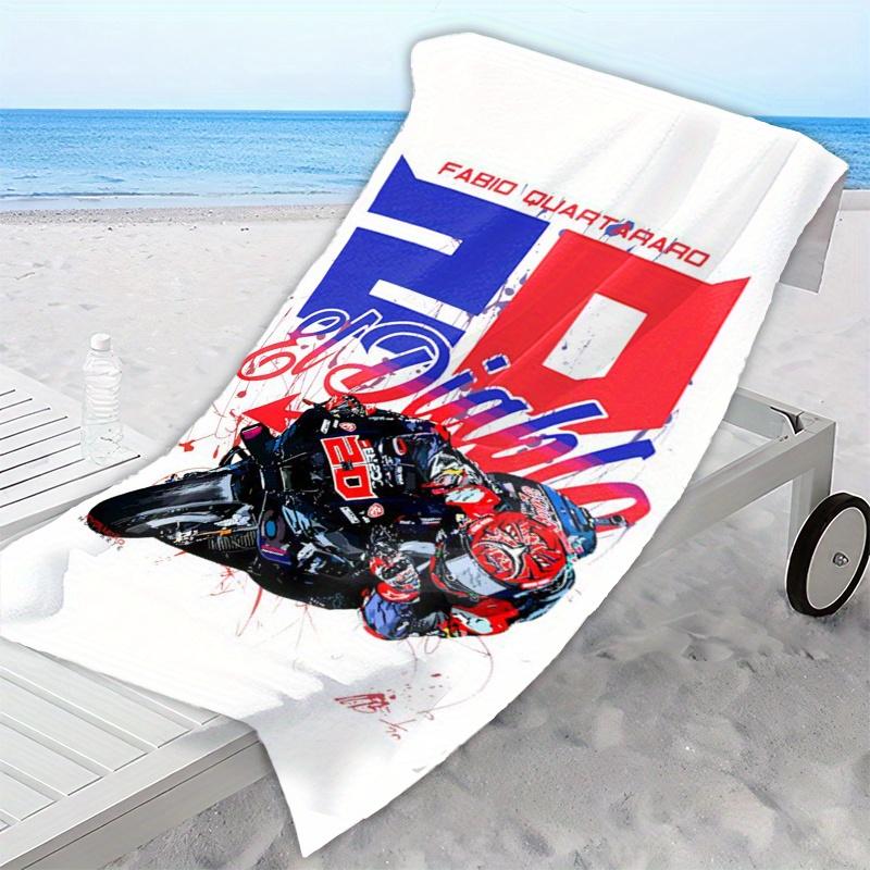 1pz F-Fabio Q-Quartararo #20 El Diablo MotoGP Racing Telo da Spiaggia Microfibra Morbido Asciugatura Rapida Asciugamano da Bagno per Fan Nuoto Outdoor
