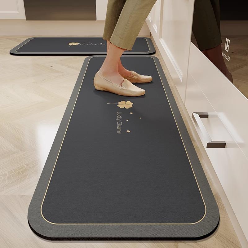 Kitchen Floor Mat Absorbent Non-Slip Carpet Diatom Mud Long Foot Mats Minimalist Style Home Decoration Rug For Bathroom