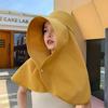 Women Summer Sun Hat With Wide Brim Uv Protection, Ponytail Design Neck Shawl For Outdoor Fishing Hiking