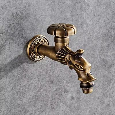 Antique Mop Tap Faucet Bibcock Faucet Garden Faucet Crane Brass Gray Bathroom Mop Sink Faucets  Water Taps Garden