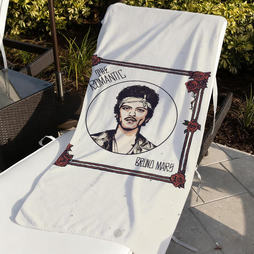 Asciugamano da Spiaggia B-Bruno Mars Per Spiagge Studi di Yoga Palestre Terme Piscine E Picnic