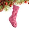 Cute Christmas Stocking, Solid Color  Dough Twists Knitting Stockings Christmas Stockings Pendant  Christmas Stocking For Fireplace, Shop Window,