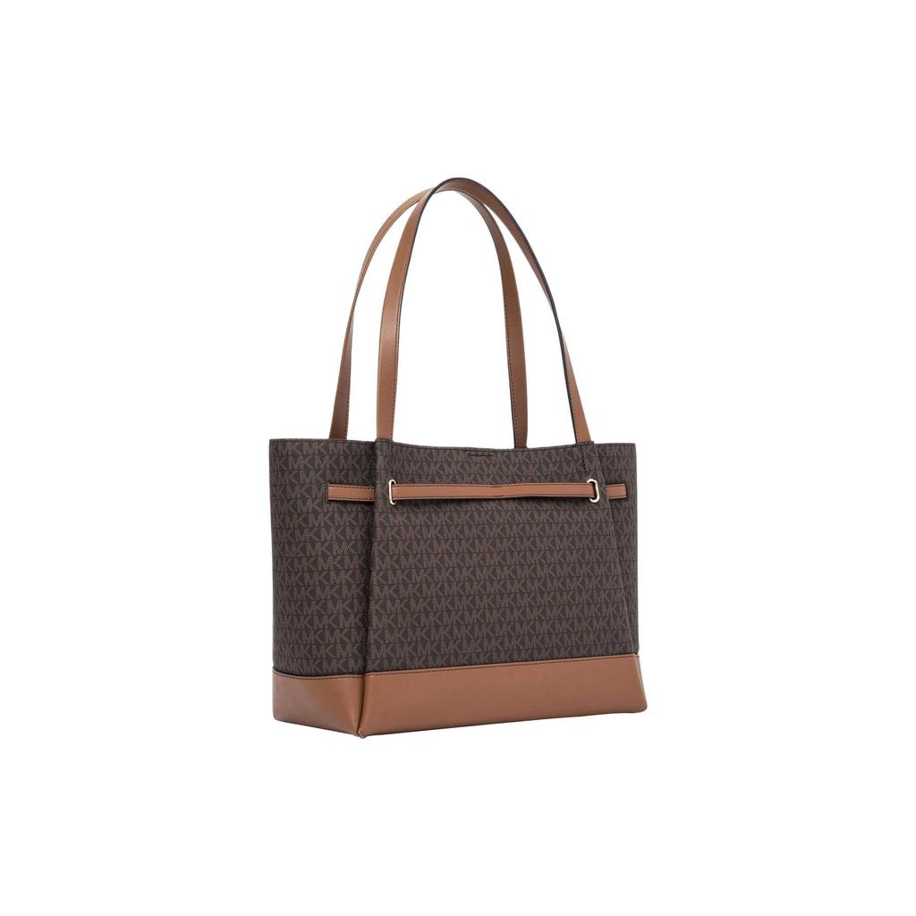New MICHAEL KORS Canvas Tote Bag, Shopping Bag, Handbag, Shoulder Bag Women's Brown 35S3G6RT3B-200