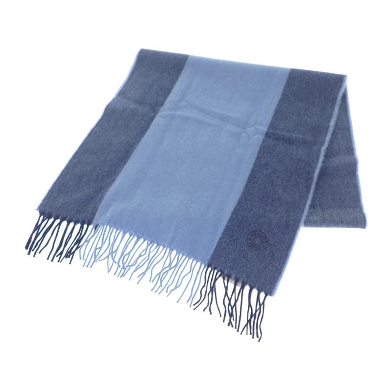 HERMES   Scarf Blue Cashmere Mens
