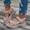 Women Summer Wedge Sandals Beach Wear Breathable Casual Sporty Sandal with One-strap