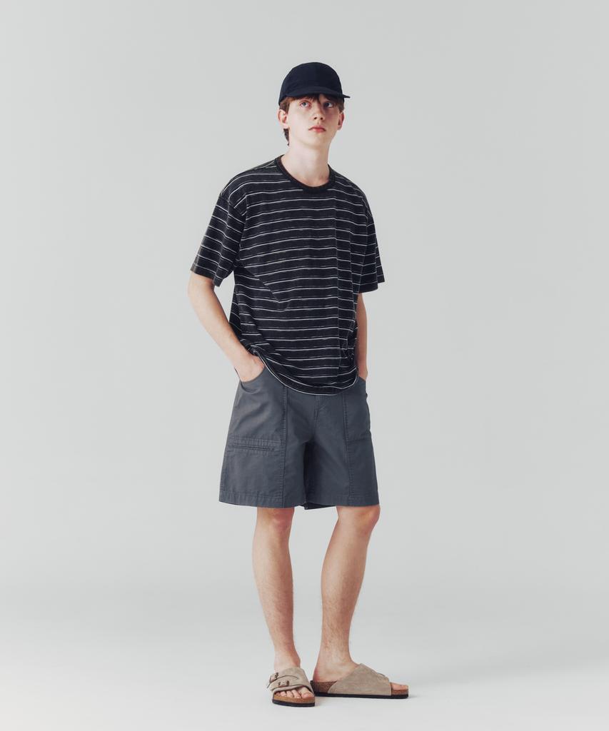 ESPIONAGE Vintage Washed Border Tee Black