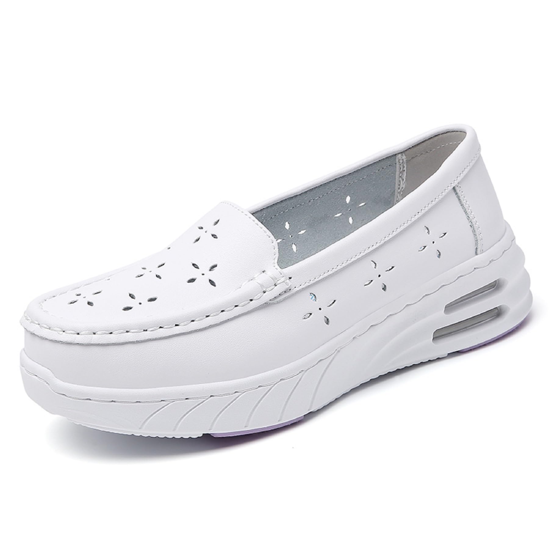 Beita Sports Genuine Leather Nurse Shoes, Soft, Standing Sneakers for Women, Walking and Casual Shoes, Air Cushioned, Lightweight, Odor-Resistant, Non