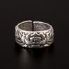 Retro Peony Ring For Men Women Punk Gothic Rock Hiphop Open Ring Handmade Designer Jewelry Biker Accessories Unisex Lover Gift