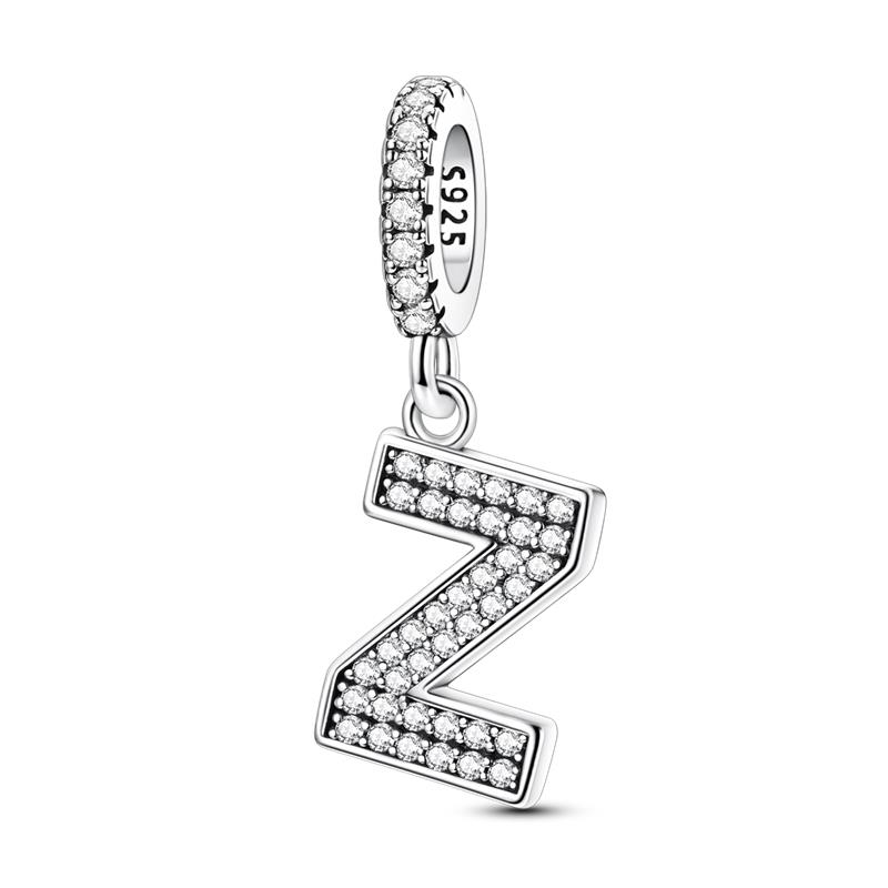 Neuer Kupferperlen-Anhänger 26 Buchstaben A-Z DIY-Name Geeignet für Original-Armband Schmuckherstellung für Damen