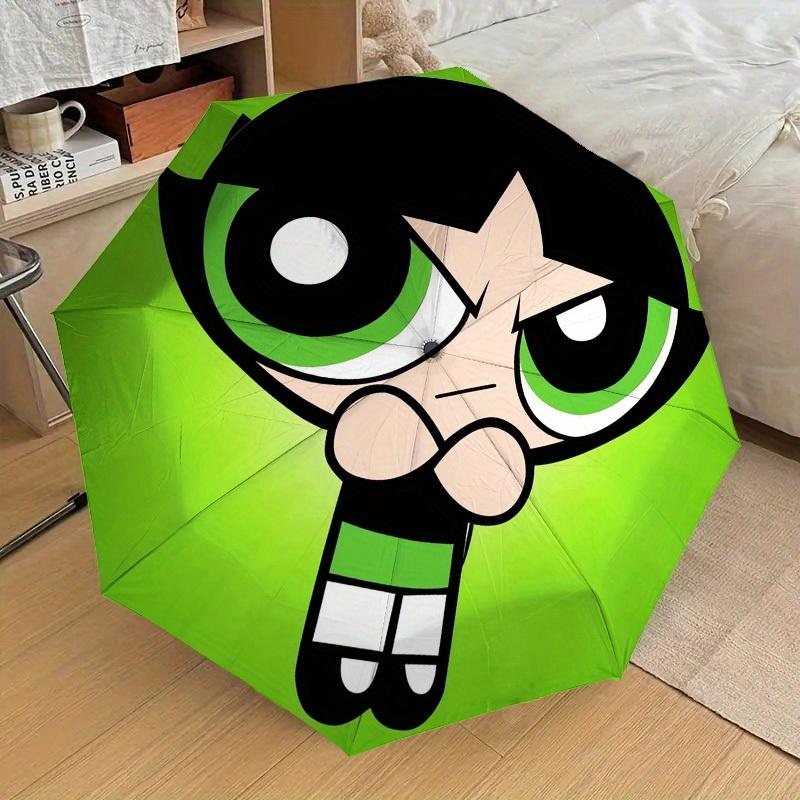 1pc Powerpuff Girls, Buttercup Themed High-quality Umbrella,Automatic Opening and Closing Umbrella,Multi-functional Umbrella G0811201