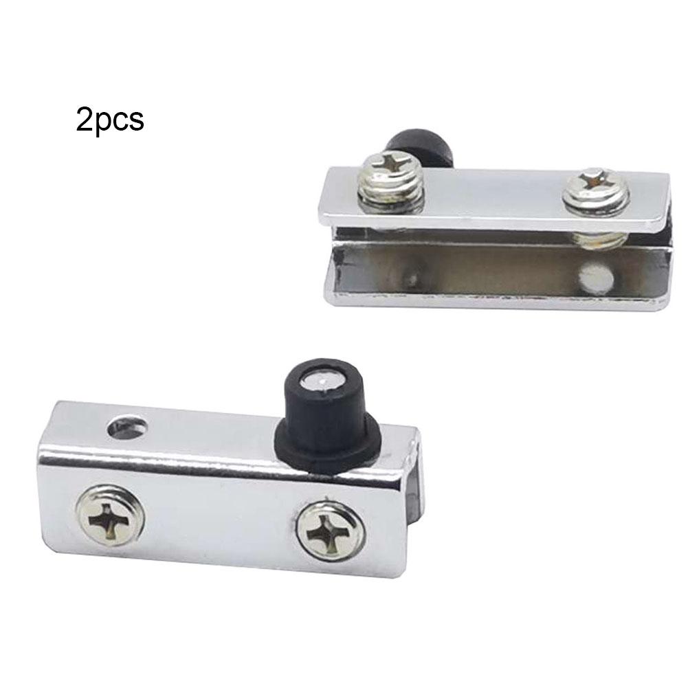 Hardware Cabinet Door Clips 40X13mm Anti-corrosion Black Bundled Chrome Glass Clip Home Improvement Cabinet Catches