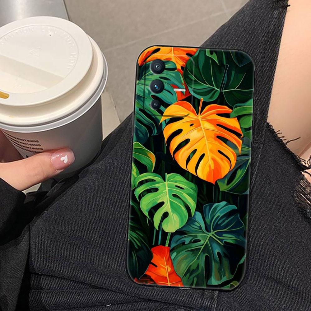 Vintage Banana Leaf Flower Cover Phone Case For VIVO S1 V17 V20 V21 V23 V23E V25 V25E V27 V27E V29 V29E V30 V30E V40 Case Funda