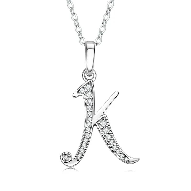 2025 New 26 Letter Zircon Necklace Design, Trendy English Pendant, Fashionable Temperament, High-end Personality, New Necklace