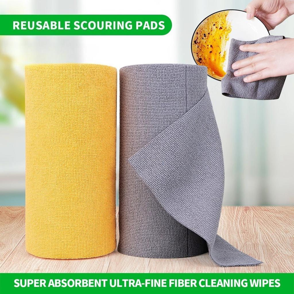 20 Pieces, Towel Roll Cleaning Cloth, Reusable, Kitchen Dishwashing Towel+washing Pad, Universal Dishwashing Cloth, Basic Multifunctional Cleaning