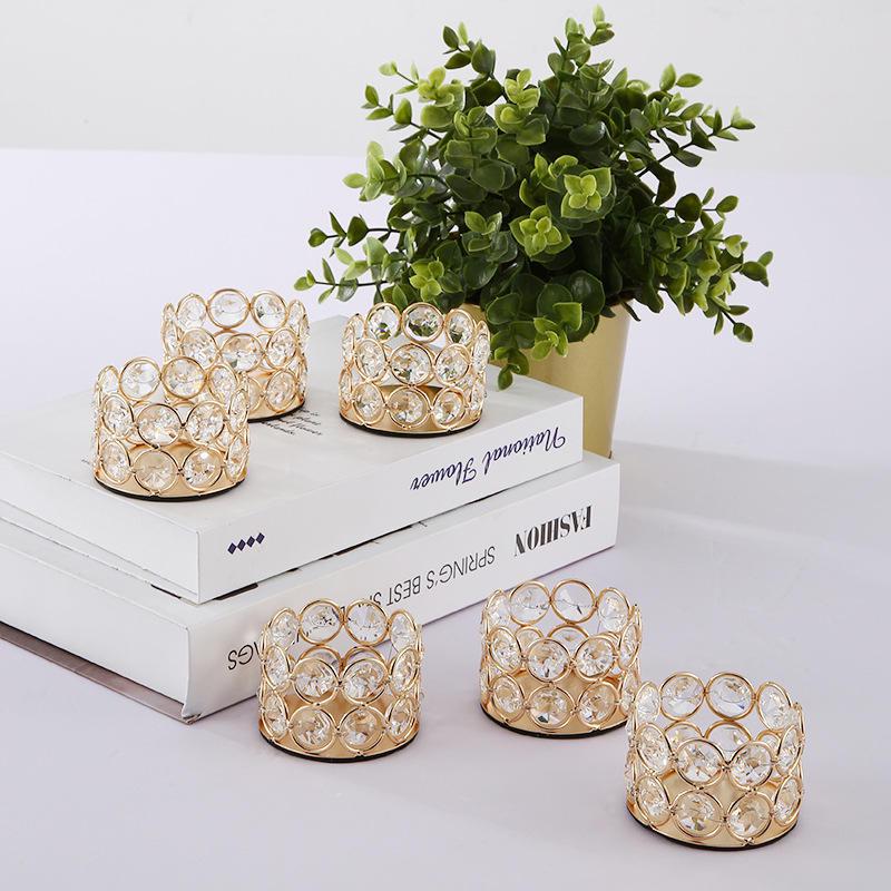 Crystal Beads Candle Holder for Home Decor and Wedding Celebration