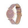Officially Licensed COACH Women's Perry Watch 14503924, 36mm Rose Gold Case with Purple SIG C Embellishing Dial and Leather Strap