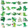 50 Crocodile Cartoon Stickers - Fierce Q Version Animal Decorations for Journals & Tablets