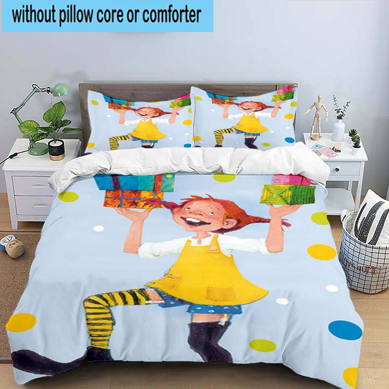 3PCS Pi-ppi And Horse Friendship 3pcs Bedding,Including 3PCS Duvet Cover And 2pcs Pillowcases Perfect for Christmas,Ideal for Bedroom, Dormitory