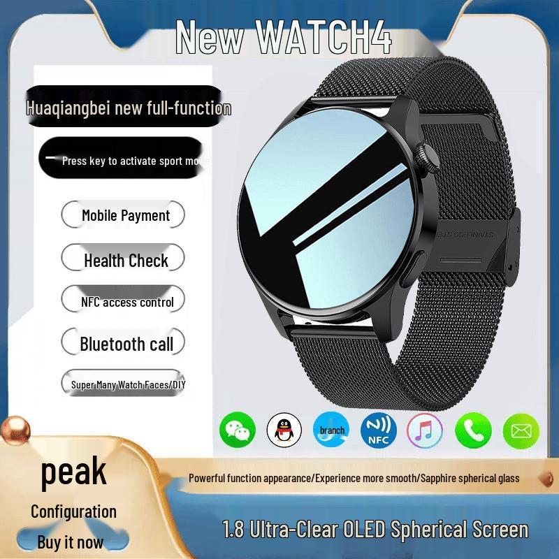 2025 Smartwatch 9: Waterproof Sport Phone with Heart Rate, Blood Pressure, Blood Oxygen Monitoring & NFC Payments.