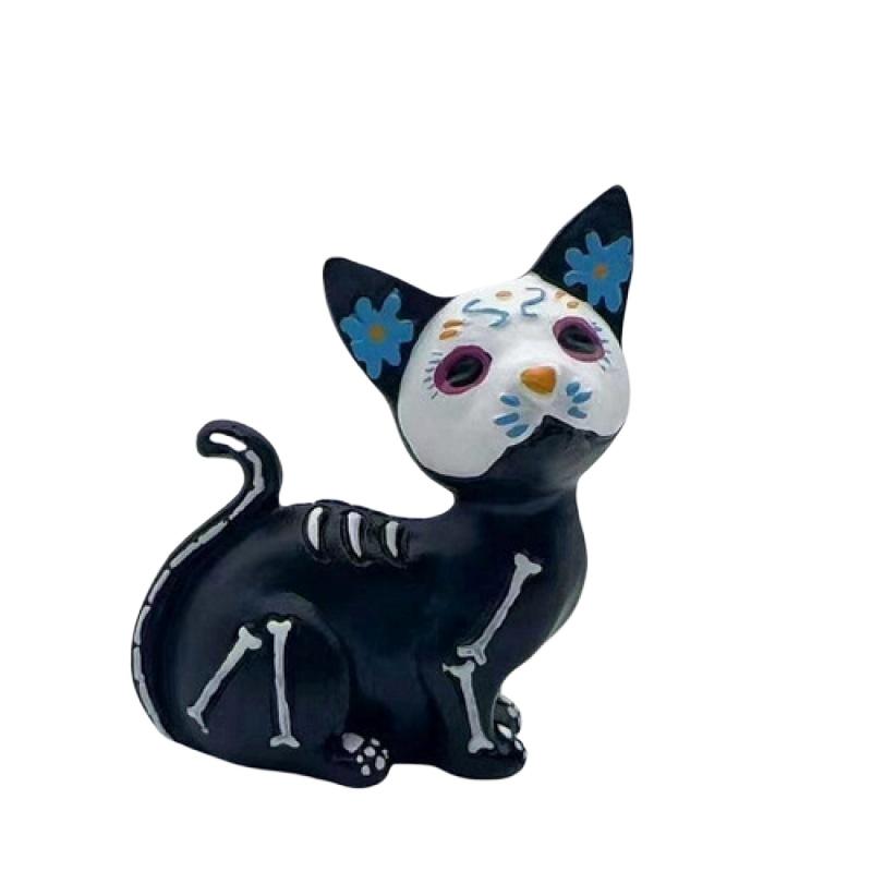 

Halloween Ghost Sculpture Desktop Decorations Creative Halloween Animal Ornament Puppy Cat Ghost Figurine Tabletop Sculpture